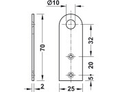 Safe Deposit Box Lock 70x25x18mm St Galv