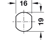 Cylinder Cam Lock 22mm PNP Dif Dir.A