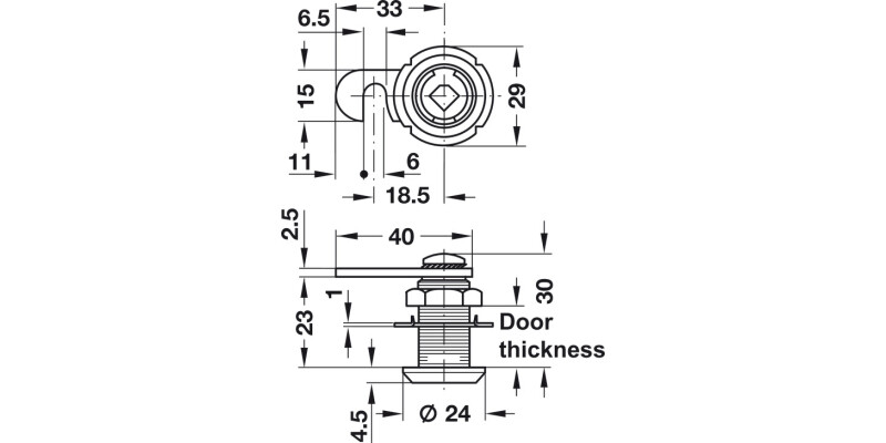 Symo3000 Hk Cam Lockcase 17mm Dir.B NP