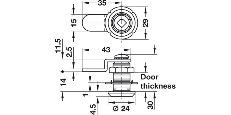 Symo3000 Crk Cam Lockcase 17mm Dir.B NP
