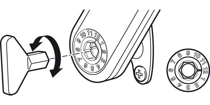 Hex Key SW10 f Hafele Maxi Flap Fittings