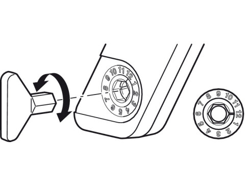 Hex Key SW10 f Hafele Maxi Flap Fittings