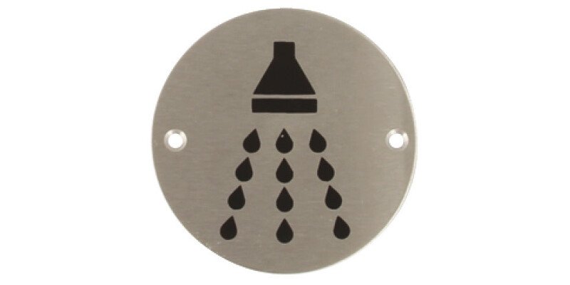 Graphic Sign, &Oslash; 76 mm, 1.5 mm Thick, Stainless Steel or Aluminium