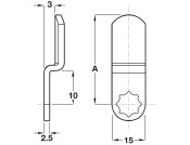3mm Cranked Cam 50x15x2.5mm St Galv