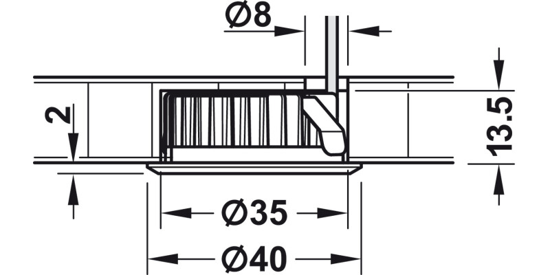 Loox LED2040 Bezel Rnd RM 12V Pl Slv