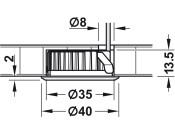 Loox LED2040 Bezel Rnd RM 12V Pl Slv