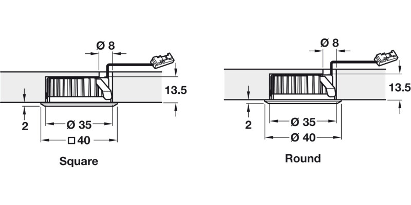 Loox LED2040 Bezel Rnd RM 12V Pl Slv