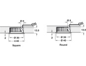 Loox LED2040 Bezel Rnd RM 12V Pl Slv