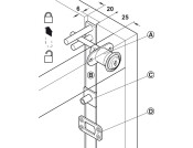 Symo3000 Central Rotary Lock 22/17mm NP