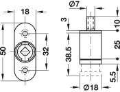 Symo3000 PushButton Lockcase 25mm NP