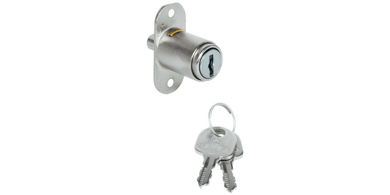 Push Button Cylinder, &Oslash; 18 mm, Locking Pin with M5 Internal Thread