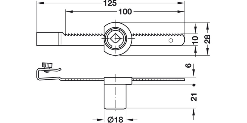 Symo3000 Gls Dr Cyl Lock w Rack NP