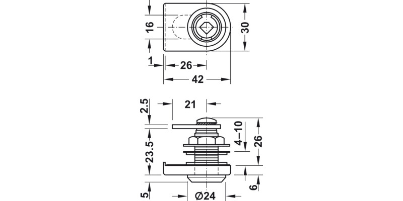 Symo3000 Gls Dr Lever Lockcase B MNP