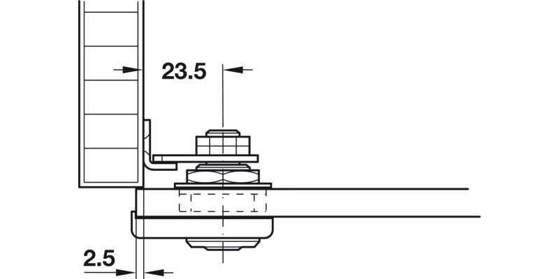 Glass Door Cyl Lever Lock B Diff PNP