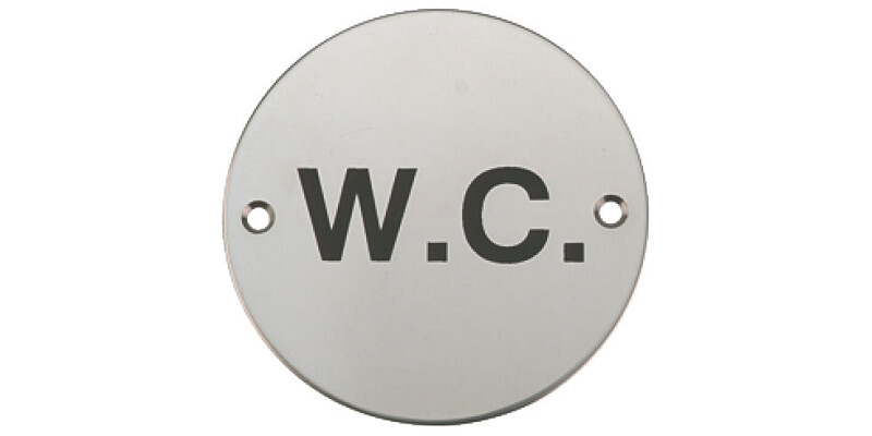 Graphic Sign, &Oslash; 76 mm, 1.5 mm Thick, Stainless Steel or Aluminium