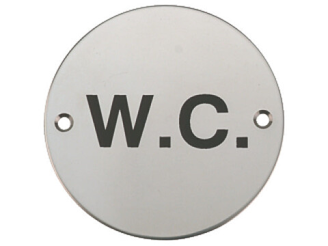 Graphic Sign, &Oslash; 76 mm, 1.5 mm Thick, Stainless Steel or Aluminium