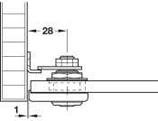 Glass Door Cyl Lever Lock MK System MNP