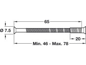 M4 Bolt+Sleeve 78mm to suit 35-60mm SNP
