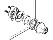 Glass Door Cyl Lock Diff PL3001 MNP