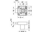 Symo3000 Spbolt Rim Lock 25/22.5mm RH NP