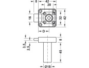 Symo3000 Ddbolt Rim Lock 25/45mm LH NP