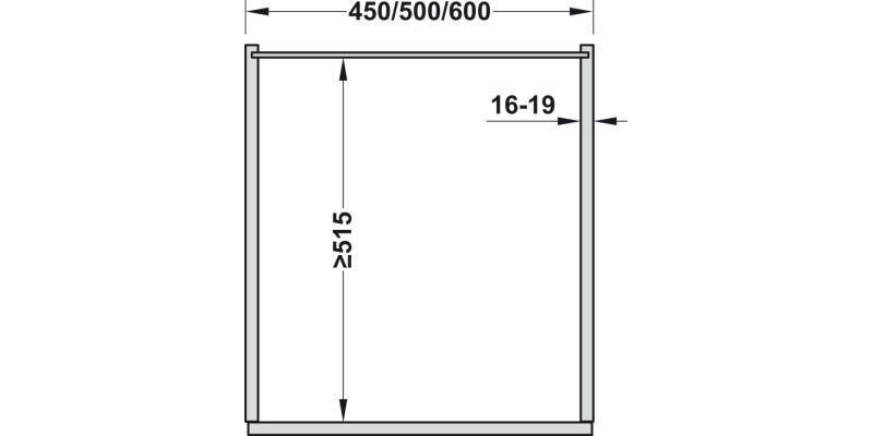 VS SUB 600mm PO Bskt DoorFix 1xSph Chr