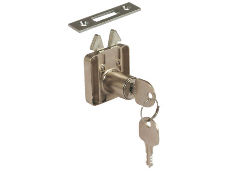 Rim Lock, for Roller Shutters, &Oslash; 18 mm Cylinder, Backset 24.5 mm