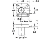 Rim Lock D18/26mm MNP DR FH1