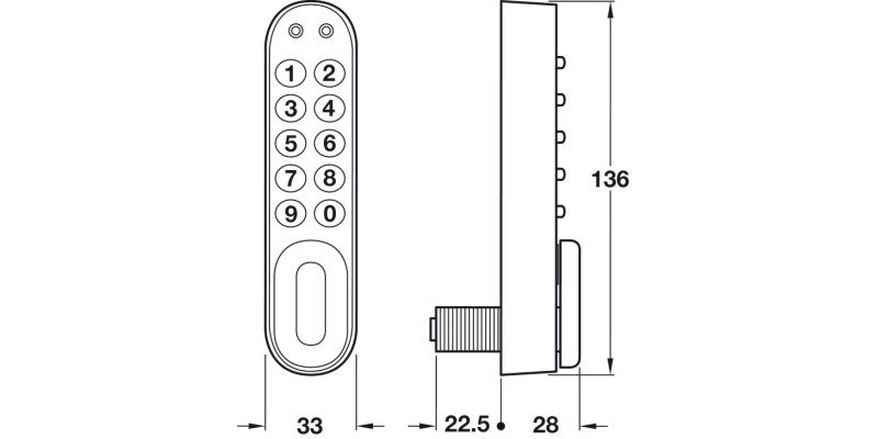KitLock 1000 Dig Elect Lock-Cabinet