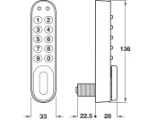 KitLock 1000 Dig Elect Lock-Cabinet