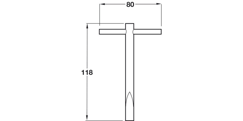 Budget Lock Tee Key 118mm SZP Rainbow