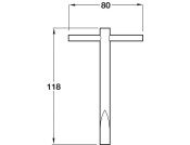 Budget Lock Tee Key 118mm SZP Rainbow