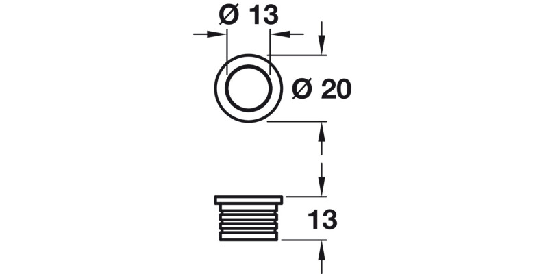 Budget Lock Ferrule Escutcheon D20mm SSS