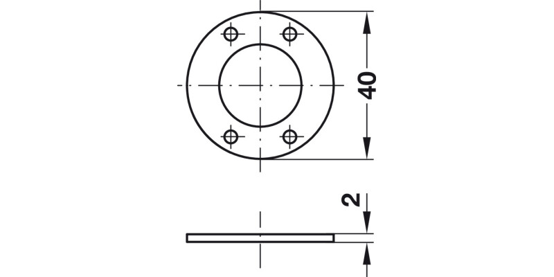 Minilock40 Spacer Plate D22mm MNP