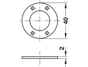 Minilock40 Spacer Plate D22mm MNP