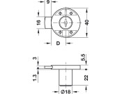 Minilock40 Rim Lock D18mm MNP LH FH1
