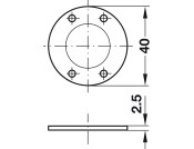 Minilock40 Spacer Plate D18mm Pl Grey