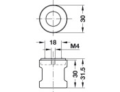 Symo3000 Fixed Hdl Screw Mtd M4 MNP