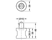 Symo3000 Lock Hdl Case wo Rings LH MNP
