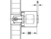 Symo3000 Lock Hdl Case wo Rings LH MNP