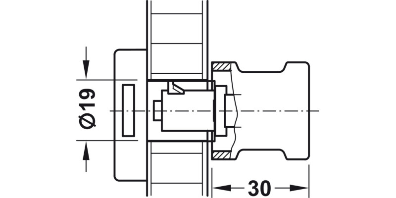 Symo3000 Lock Hdl Case wo Rings RH MNP