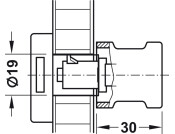 Symo3000 Lock Hdl Case wo Rings RH MNP
