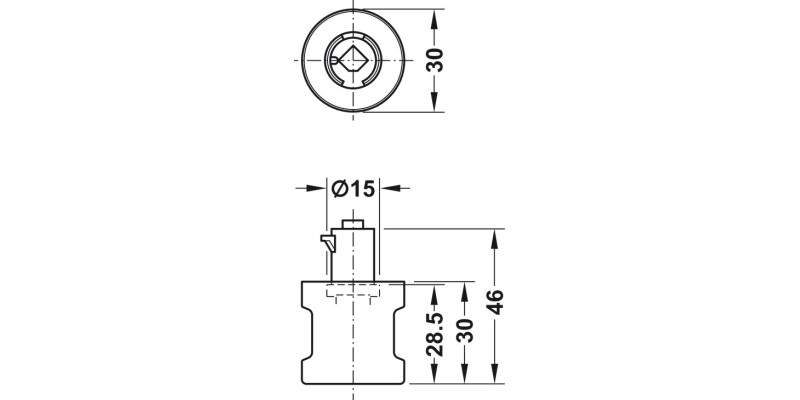 Symo3000 Lock Hdl Case wo Rings RH MNP