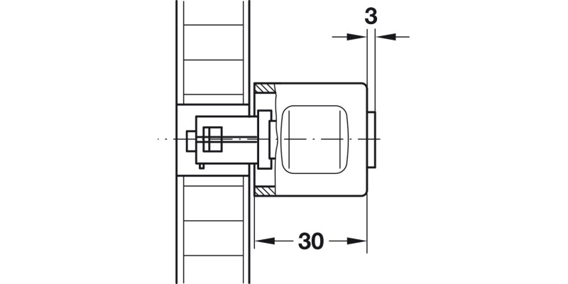 Symo3000 Lock Hdl Case wo Rings RH MNP