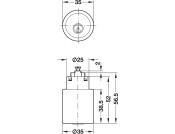 Cyl Lock handle Key FH1 RH Matt Chrome