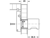 Cyl Lock handle Key FH1 RH Matt Chrome