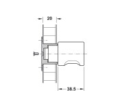 Cyl Lock handle Key FH1 RH Matt Chrome