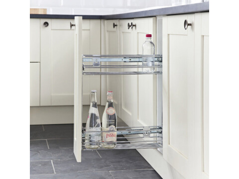 PO Baskets 2-Tier 150mm UH Silver