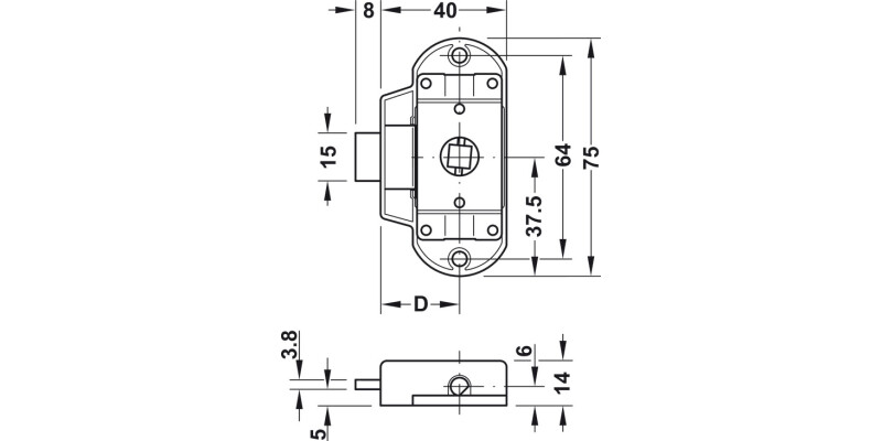 Piccolo Nova Lock Case 7/25mm RH NP