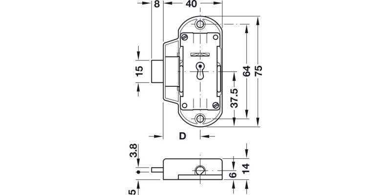 Piccolo Nova Lock Case 25mm LH NP